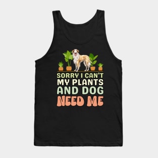 Borzoi And Plants Tank Top